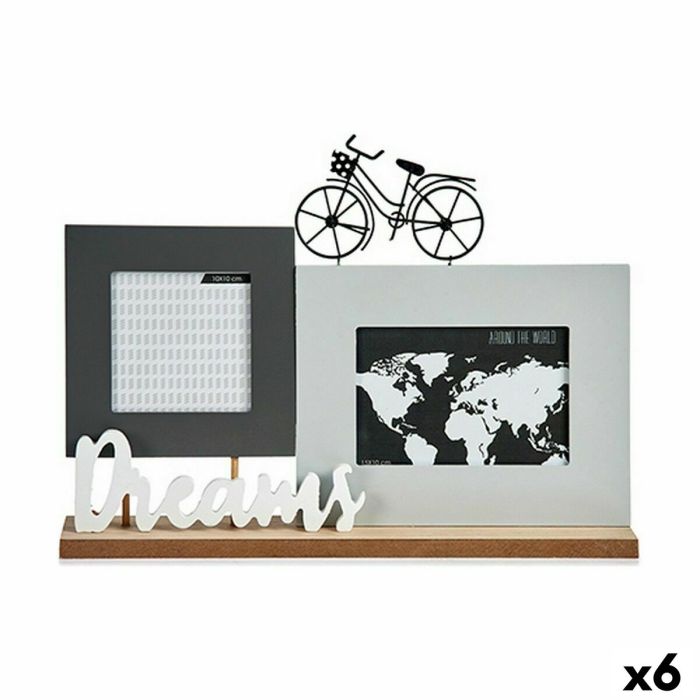 Portafotos Dreams Bicicleta Blanco Negro Gris Madera 6 x 27 x 37,5 cm (6 Unidades) 0 Portafotos Dreams Bicicleta Blanco Negro Gris Madera 6 x 27 x 37,5 cm (6 Unidades) 0