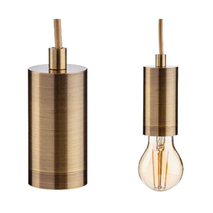 Lámpara de Techo Dorado Metal 60 W 11,5 x 12 x 11,5 cm (6 Unidades) 3