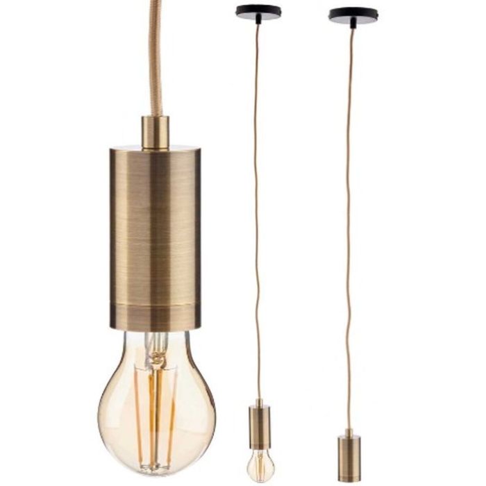 Lámpara de Techo Dorado Metal 60 W 11,5 x 12 x 11,5 cm (6 Unidades) 2