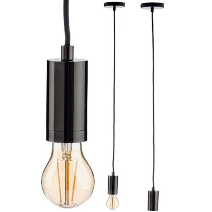 Lámpara de Techo Negro Metal 60 W (6 Unidades) 2