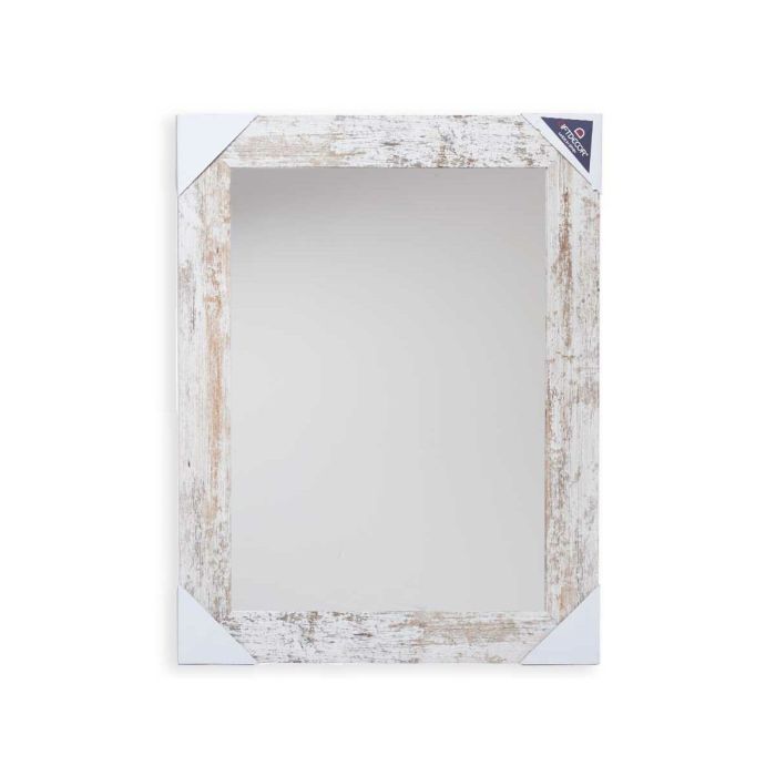 Espejo de pared Harry Blanco Madera Vidrio 64,5 x 84,5 x 1,5 cm (2 Unidades) 2