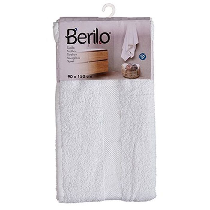 Toalla de baño 90 x 150 cm Blanco (3 Unidades) 2