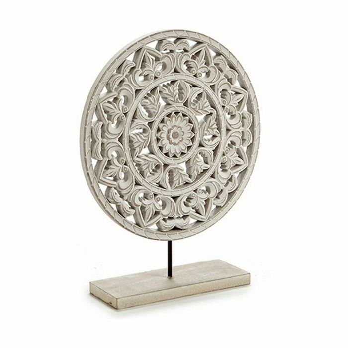 Figura Decorativa Mandala Blanco 30 x 36 x 7 cm (6 Unidades) 1