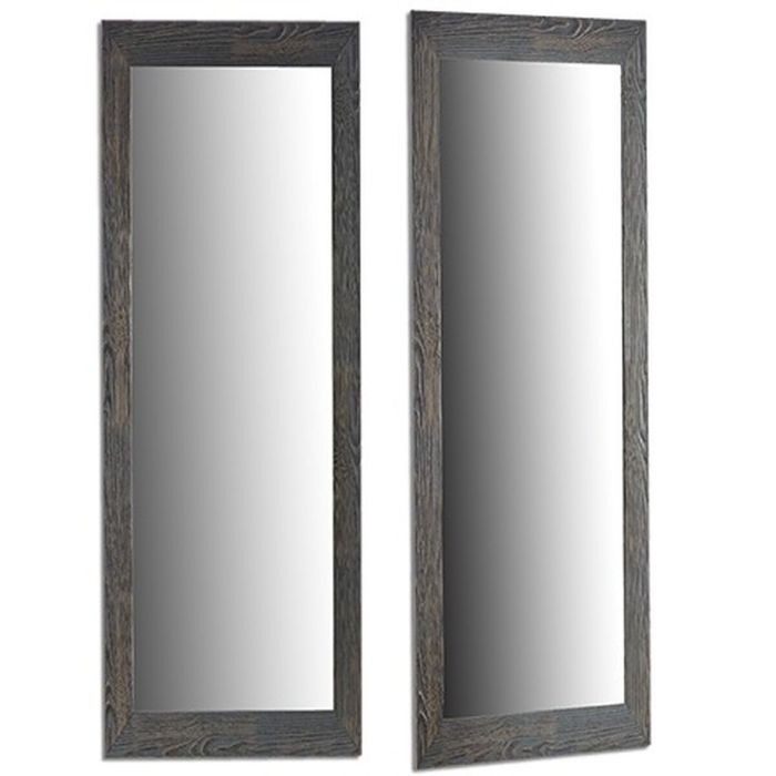 Espejo de pared Gris Madera Vidrio 53,5 x 155,5 x 1,5 cm (2 Unidades) 1