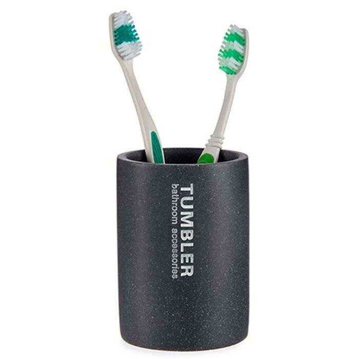 Portacepillos de Dientes Tumbler Gris Resina 7,5 x 10,2 x 7,5 cm (12 Unidades) 2