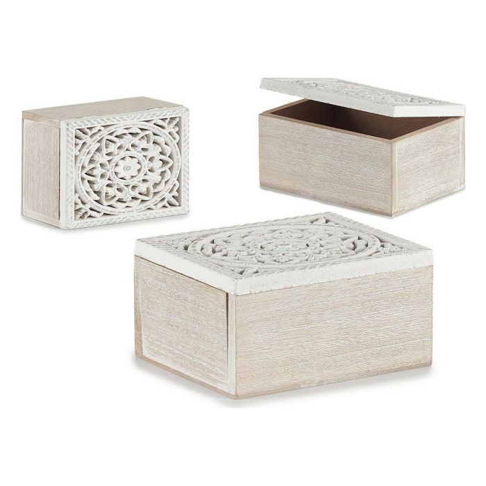 Caja Decorativa 16 x 8 x 11 cm Madera (6 Unidades) 2