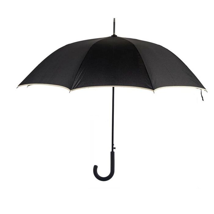 Paraguas Negro Crema Metal Fibra 95 x 95 x 86 cm (12 Unidades) 1