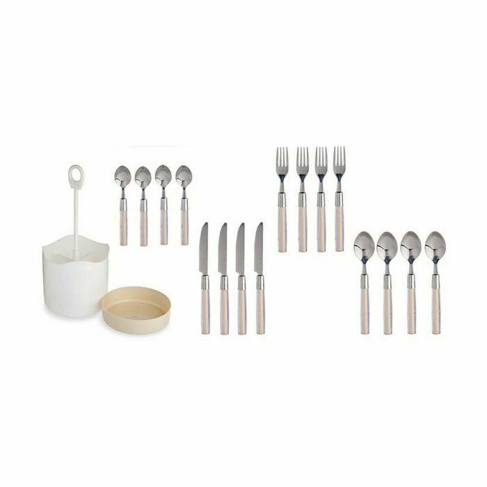 Set de Cubiertos Beige Acero Inoxidable (8 Unidades) 2