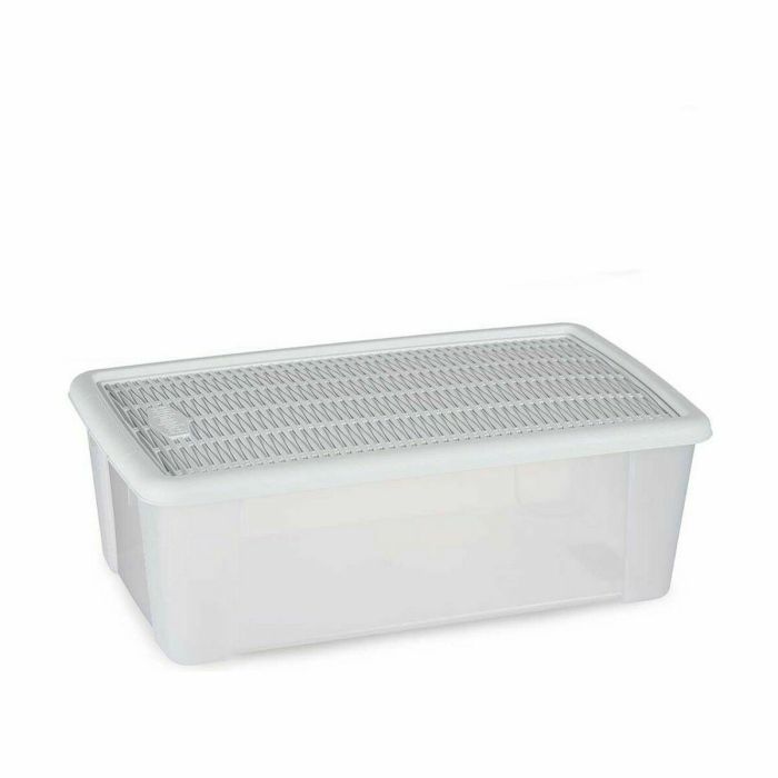 Caja de Almacenaje con Tapa Stefanplast Elegance Blanco Plástico 5 L 19,5 x 11,5 x 33 cm (12 Unidades) 2