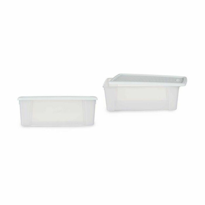 Caja de Almacenaje con Tapa Stefanplast Elegance Blanco Plástico 5 L 19,5 x 11,5 x 33 cm (12 Unidades) 1