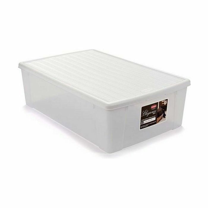 Caja de Almacenaje con Tapa Stefanplast Elegance Blanco Plástico 38,5 x 17 x 59,5 cm (6 Unidades) 1