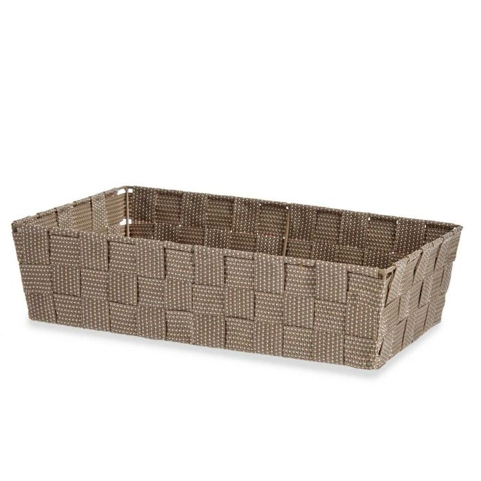 Cesta Multiusos Beige Tela 3,8 L 34 x 8,5 x 21 cm (18 Unidades) 2