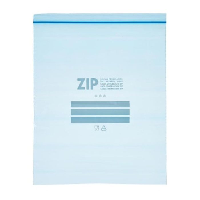 Set de Bolsas Reutilizables para Alimentos ziplock 30 x 40 cm Azul Polietileno 7 L (12 Unidades) 1