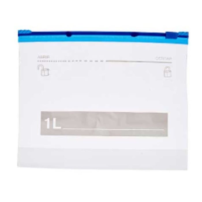 Set de Bolsas Reutilizables para Alimentos ziplock 20 x 17 cm Transparente Polietileno 1 L (21 Unidades) 1