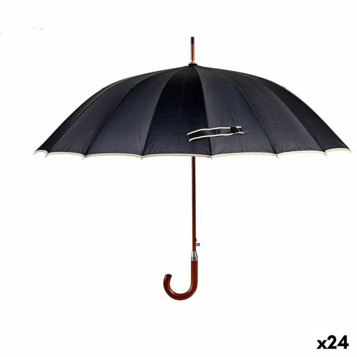 Paraguas Negro Metal Tela 110 x 110 x 95cm (24 Unidades)