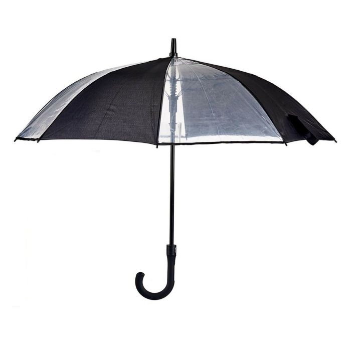Paraguas Negro Transparente Metal Tela 96 x 96 x 84,5 cm (24 Unidades) 2