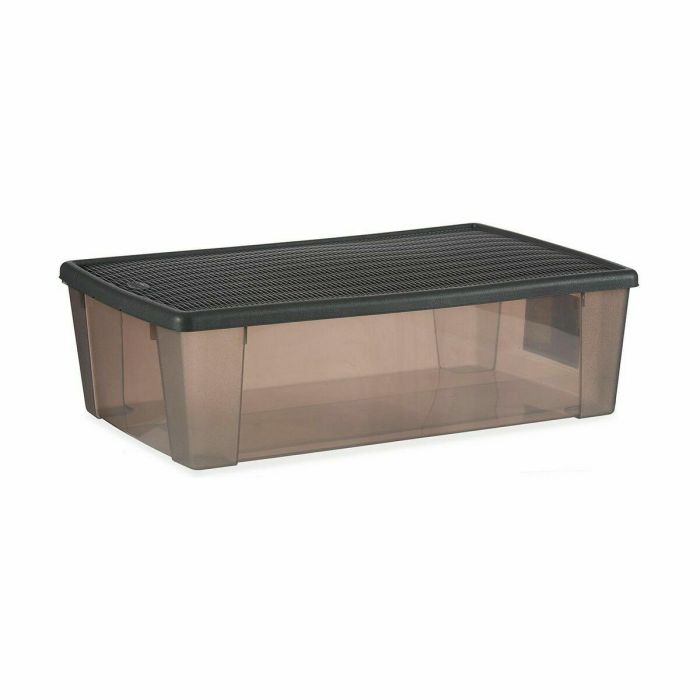 Caja de Almacenaje con Tapa Stefanplast Elegance Gris Plástico 30 L 38,5 x 17 x 59,5 cm (6 Unidades) 2