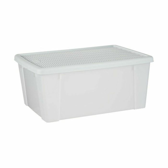 Caja de Almacenaje con Tapa Stefanplast Elegance Blanco Plástico 29 x 17 x 39 cm (6 Unidades) 2