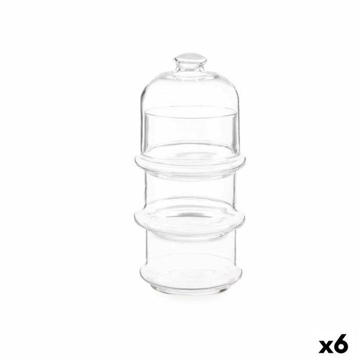 Tarro Patisserie Bombones Transparente Vidrio 10 x 25 x 10 cm (6 Unidades)