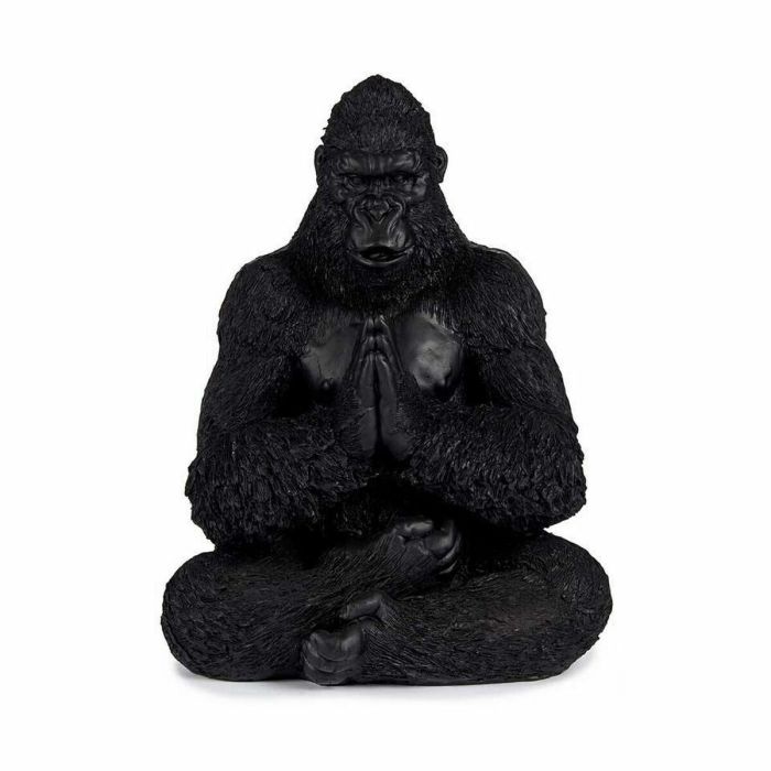 Figura Decorativa Gorila Yoga Negro 16 x 28 x 22 cm (4 Unidades) 1