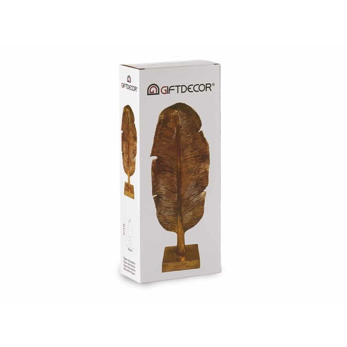 Figura Decorativa Hoja de planta Dorado 8 x 43,5 x 17 cm (6 Unidades) 2