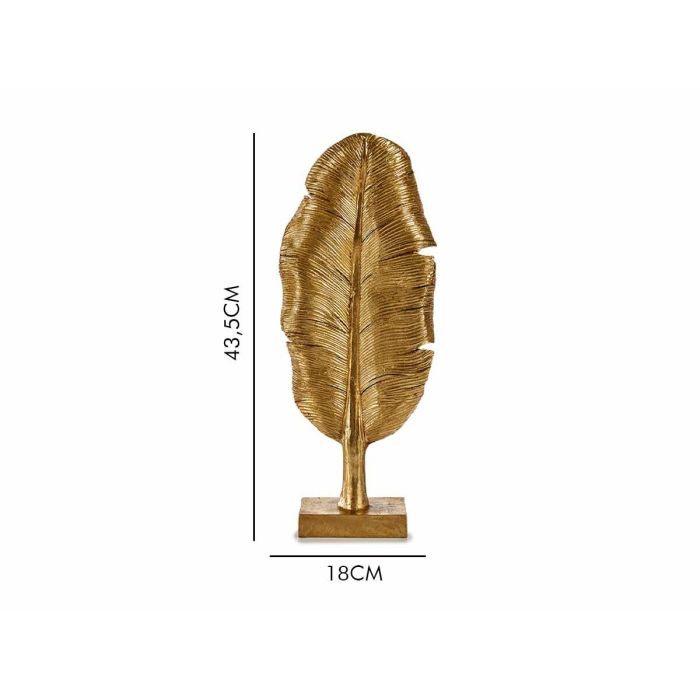 Figura Decorativa Hoja de planta Dorado 8 x 43,5 x 17 cm (6 Unidades) 1