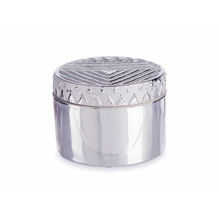 Caja-Joyero Plateado Cerámica 13,5 x 9,5 x 13,5 cm (6 Unidades) 3
