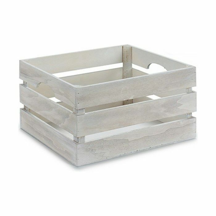 Caja Decorativa Blanco Madera 36 x 18 x 26 cm (12 Unidades) 1