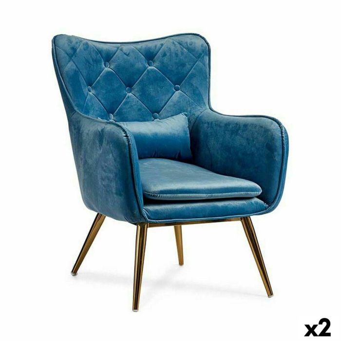 Sillón Azul 68 x 92 x 70 cm (2 Unidades) Sillón Azul 68 x 92 x 70 cm (2 Unidades)