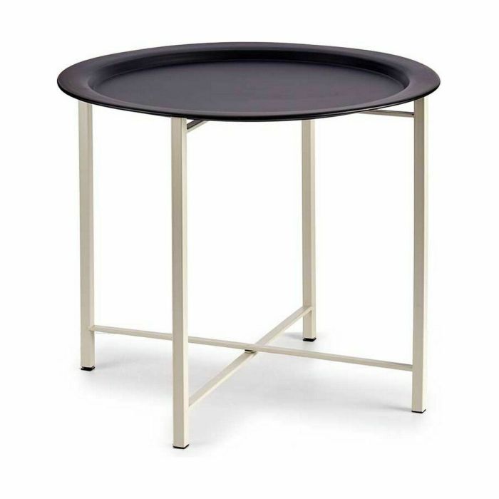 Mesa auxiliar Blanco Negro Metal 52 x 44 x 52 cm (4 Unidades) 1