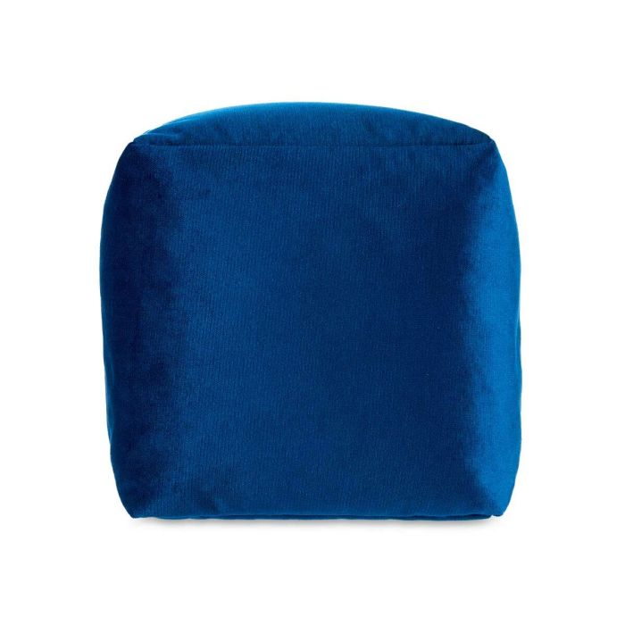 Puff Terciopelo Azul 30 x 30 x 30 cm (4 Unidades) 2