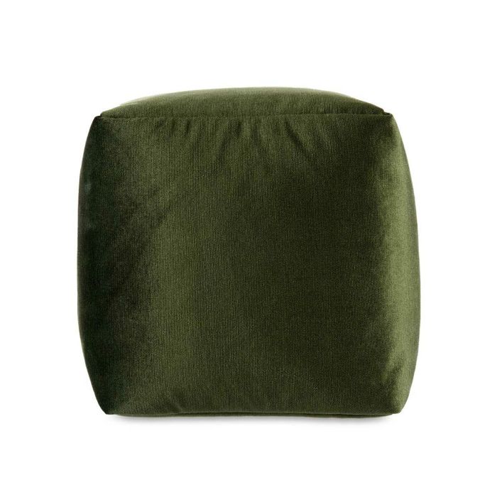 Puff Terciopelo Verde 30 x 30 x 30 cm (4 Unidades) 2
