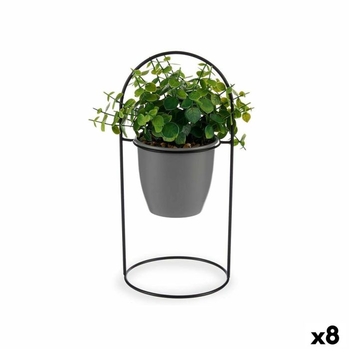 Planta Decorativa Ibergarden QY-H093 Metal Plástico Hojas Redonda 21 x 30 x 21 cm (8 Unidades)