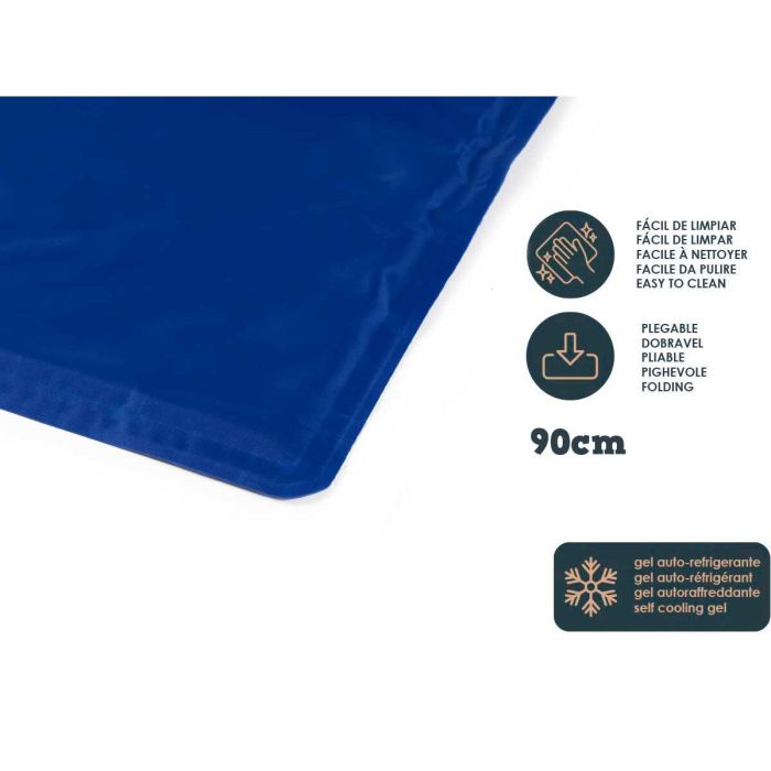 Alfombra para perros Refrescante Azul Espuma Gel 49,5 x 1 x 90 cm (6 Unidades) 1