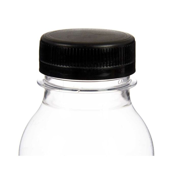 Botella Negro Transparente Plástico 250 ml 6 x 13,5 x 6 cm (24 Unidades) 1