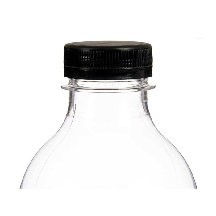 Botella Negro Transparente Plástico 1 L 8,3 x 23 x 8,3 cm (12 Unidades) 1