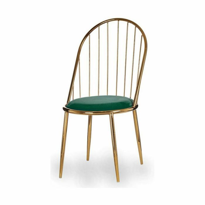 Silla Barras Verde Dorado Hierro 48 x 95,5 x 48 cm (2 Unidades) 1