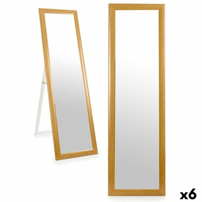 Espejo de pie Marrón Madera Cristal 38 x 134 x 2,5 cm (6 Unidades) Espejo de pie Marrón Madera Cristal 38 x 134 x 2,5 cm (6 Unidades)
