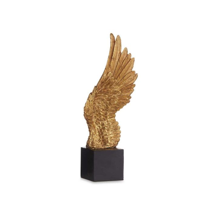 Figura Decorativa Alas Negro Dorado 8 x 33,5 x 13,5 cm (6 Unidades) 2