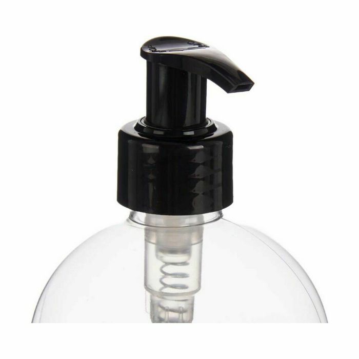 Dispensador de Jabón Negro Transparente Plástico 500 ml (12 Unidades) 1