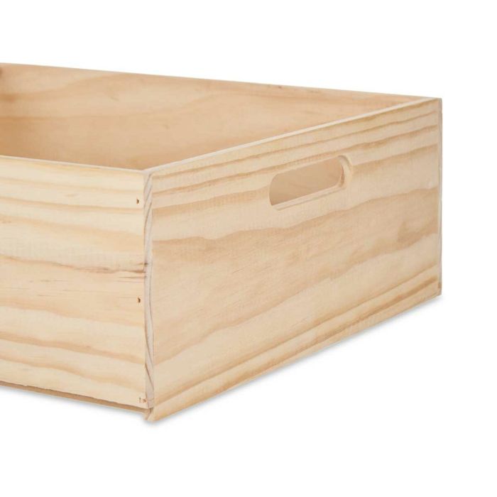 Caja Decorativa Madera de pino 35 x 14 x 40 cm (4 Unidades) 1