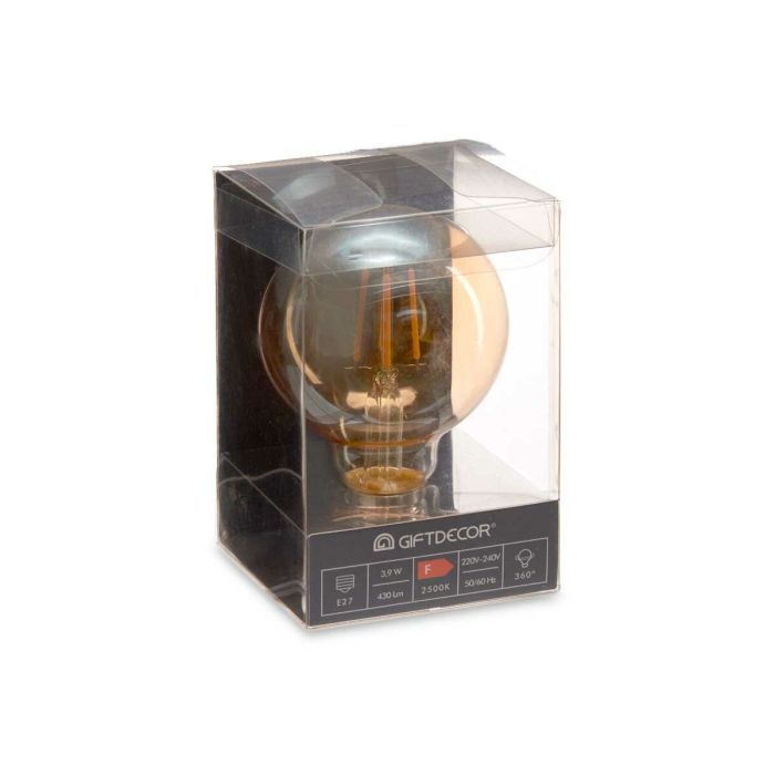 Bombilla LED E27 Vintage Transparente 4 W 8 x 12 x 8 cm (12 Unidades) 1