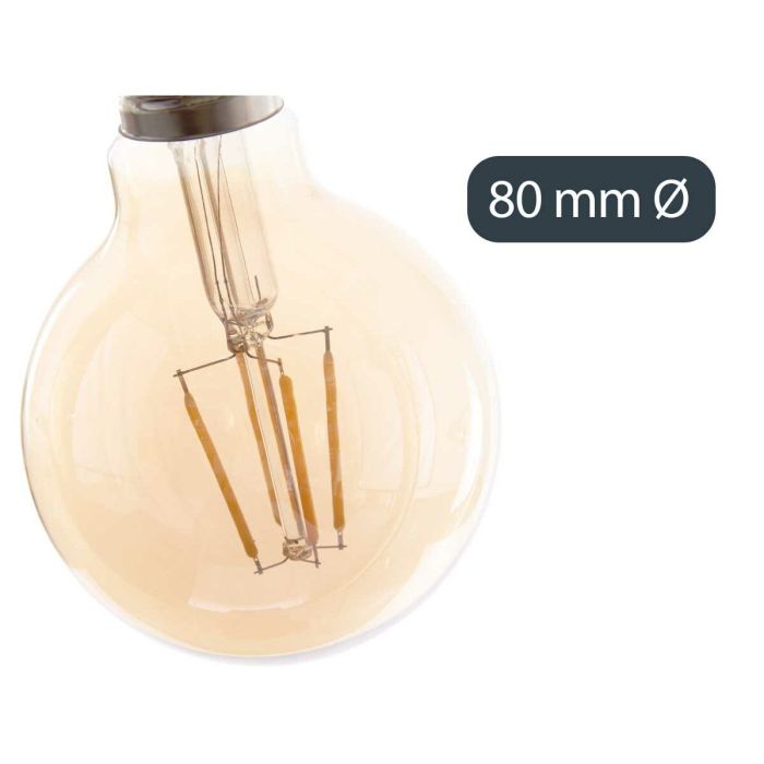Bombilla LED E27 Vintage Transparente 4 W 8 x 12 x 8 cm (12 Unidades) 3