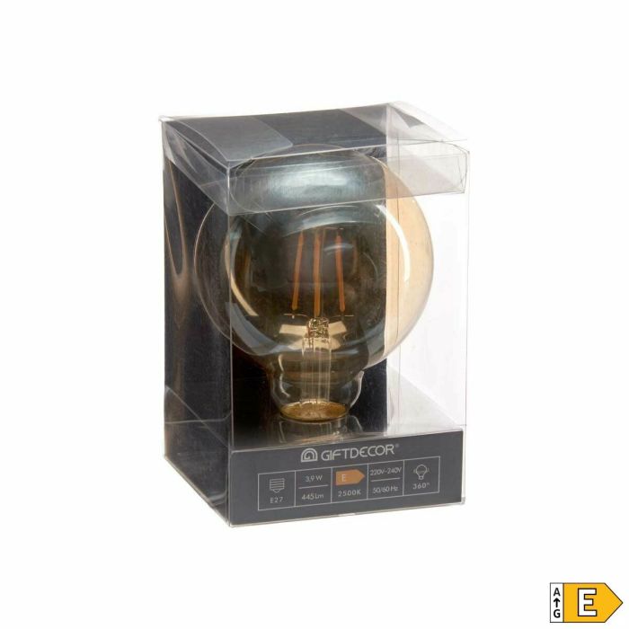Bombilla LED Vintage E27 Transparente 4 W 9,5 x 14 x 9,5 cm (12 Unidades) 5