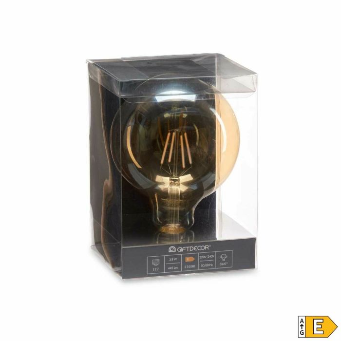 Bombilla LED Vintage E27 Transparente 4 W 12,5 x 17,5 x 12,5 cm (12 Unidades) 5