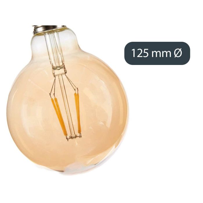 Bombilla LED Vintage E27 Transparente 4 W 12,5 x 17,5 x 12,5 cm (12 Unidades) 3