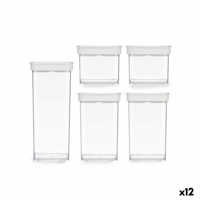 Set 4 botes de cocina hermeticos apilables