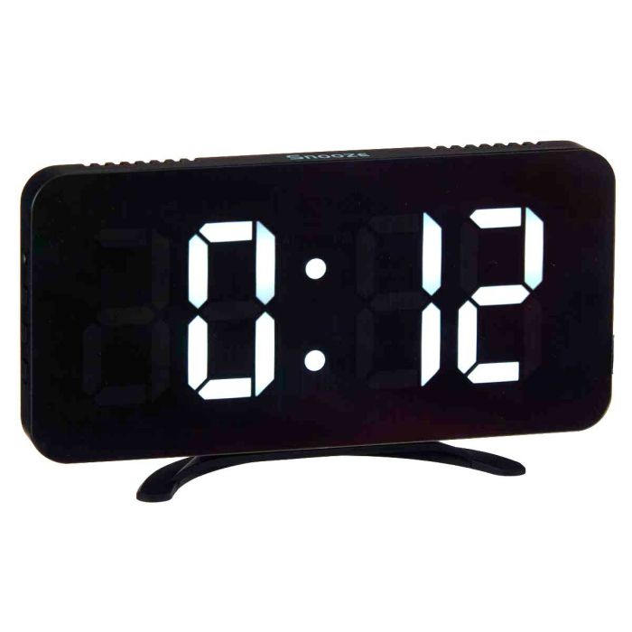 Reloj Digital de Sobremesa Negro ABS 15,7 x 7,7 x 1,5 cm (12 Unidades) 2