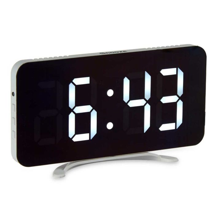Reloj Digital de Sobremesa Blanco ABS 15,7 x 7,7 x 1,5 cm (12 Unidades) 2