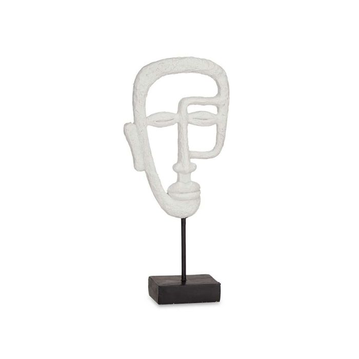 Figura Decorativa Cara Blanco 19,5 x 38 x 10,5 cm (4 Unidades) 2